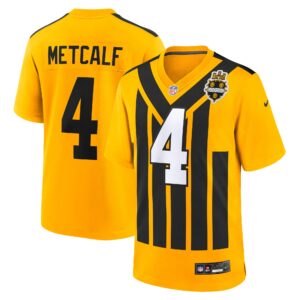 dk metcalf pittsburgh steelers nike alternate 1933 throwback game jersey gold clowdercats fqgos.jpg