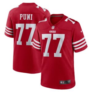 dominick puni san francisco 49ers nike team game jersey scarlet clowdercats ljaii.jpg