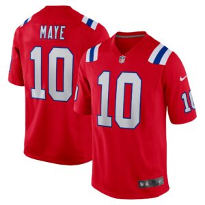 drake maye new england patriots nike player game jersey red clowdercats siiid.jpg