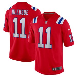 drew bledsoe new england patriots nike retired player alternate game jersey red clowdercats c9mcu.jpg