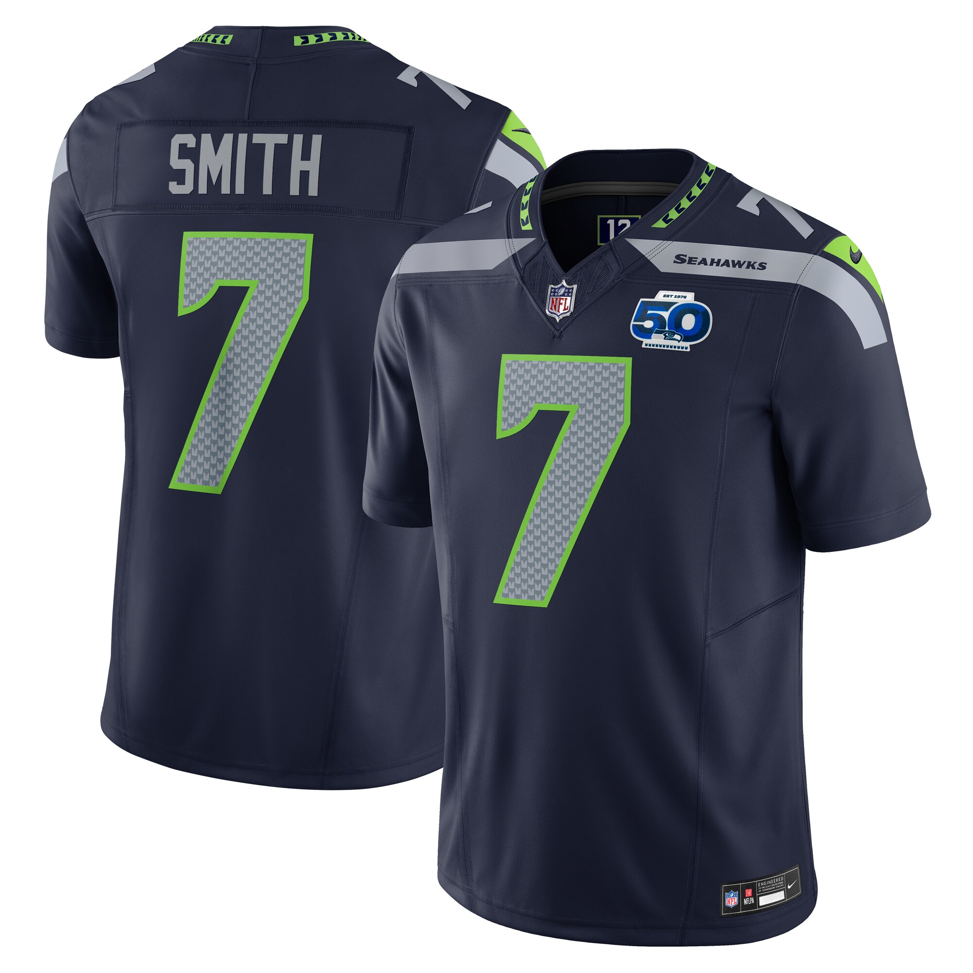 geno smith seattle seahawks nike 50th season vapor fuse limited jersey college navy clowdercats idjq2.jpg