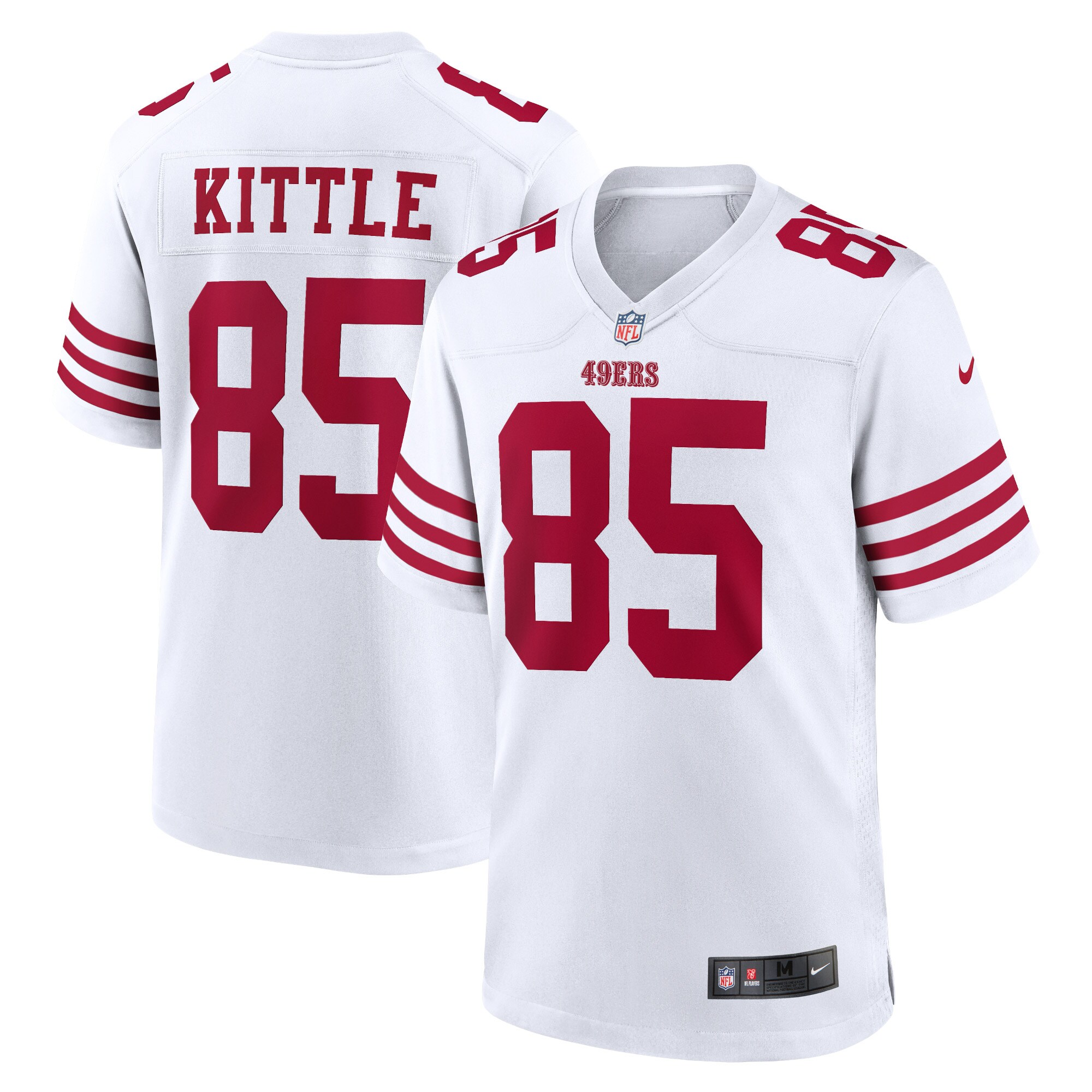 george kittle san francisco 49ers nike team game jersey white clowdercats txyr7.jpg