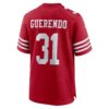 isaac guerendo san francisco 49ers nike game jersey scarlet clowdercats cw6qp.jpg