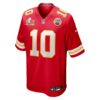 isiah pacheco kansas city chiefs nike super bowl lix game jersey red clowdercats moooa.jpg