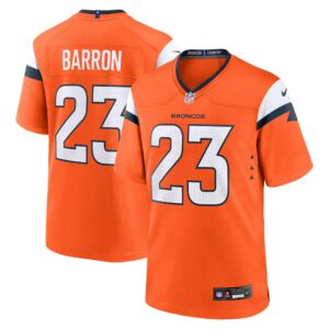 jahdae barron denver broncos nike 2025 nfl draft first round pick game jersey orange clowdercats 23xz9.jpg