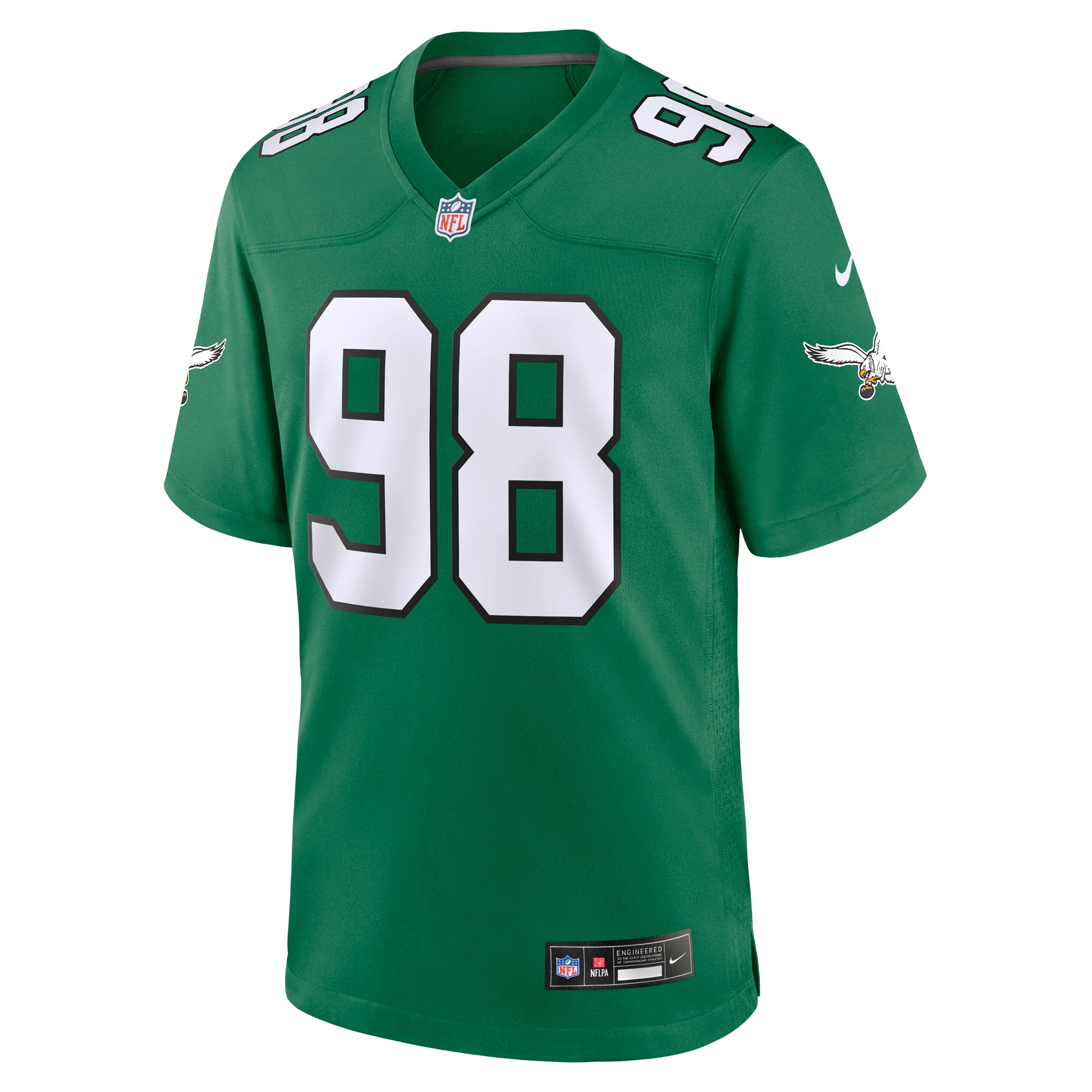 jalen carter philadelphia eagles nike alternate game jersey kelly green clowdercats o7cev.jpg