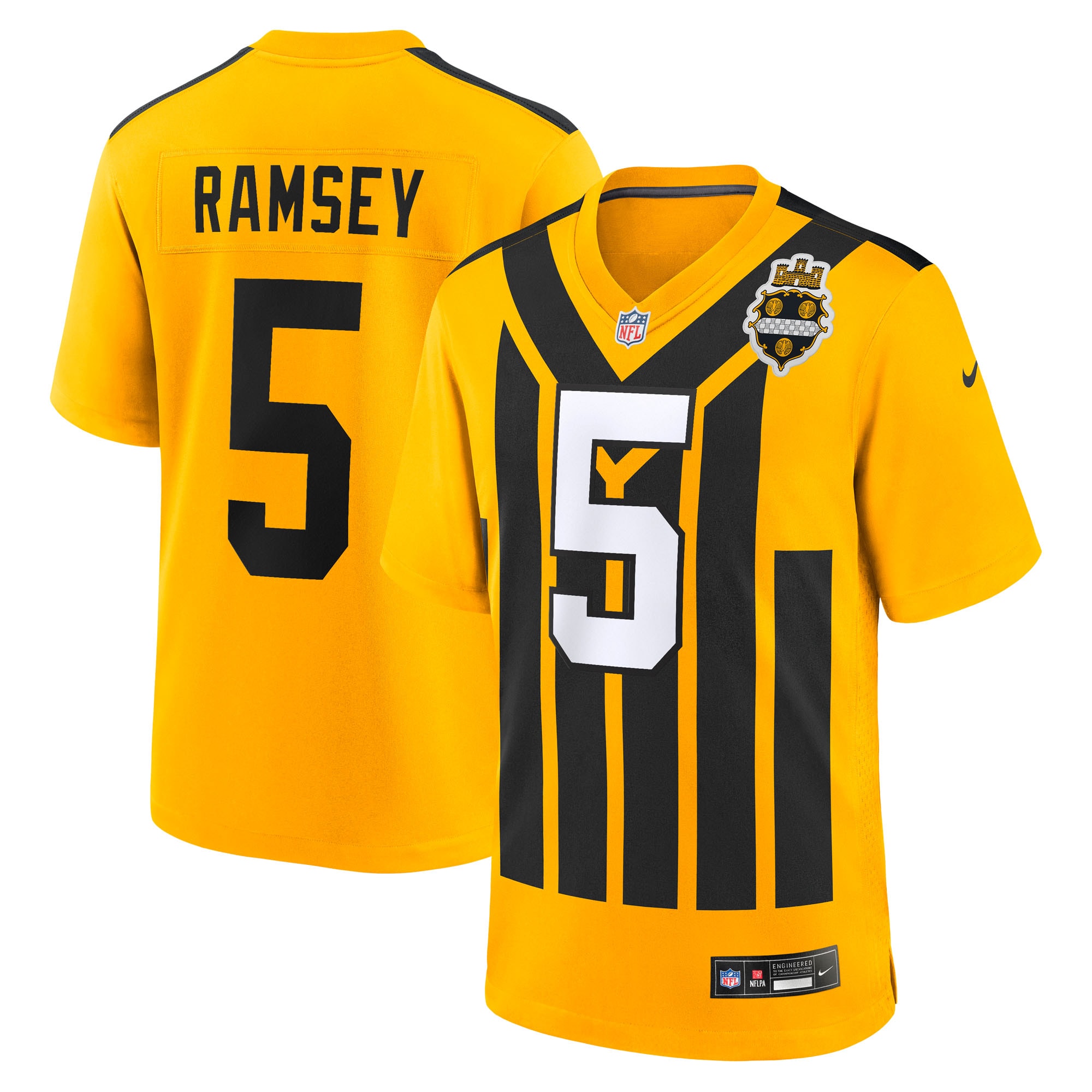 jalen ramsey pittsburgh steelers nike alternate 1933 throwback game jersey gold clowdercats gogya.jpg
