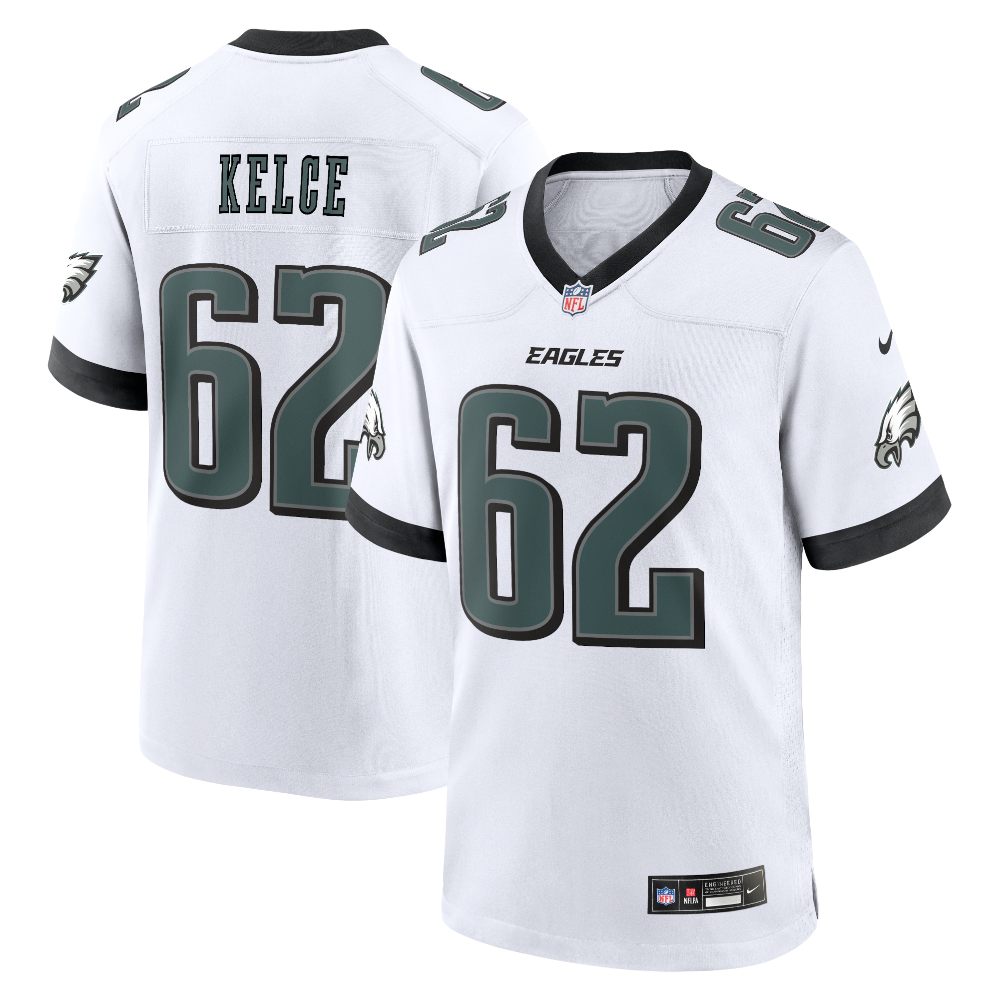 jason kelce philadelphia eagles nike white game jersey white clowdercats inycb.jpg