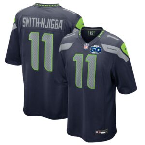 jaxon smith njigba seattle seahawks nike team 50th season game jersey college navy clowdercats twwzj.jpg
