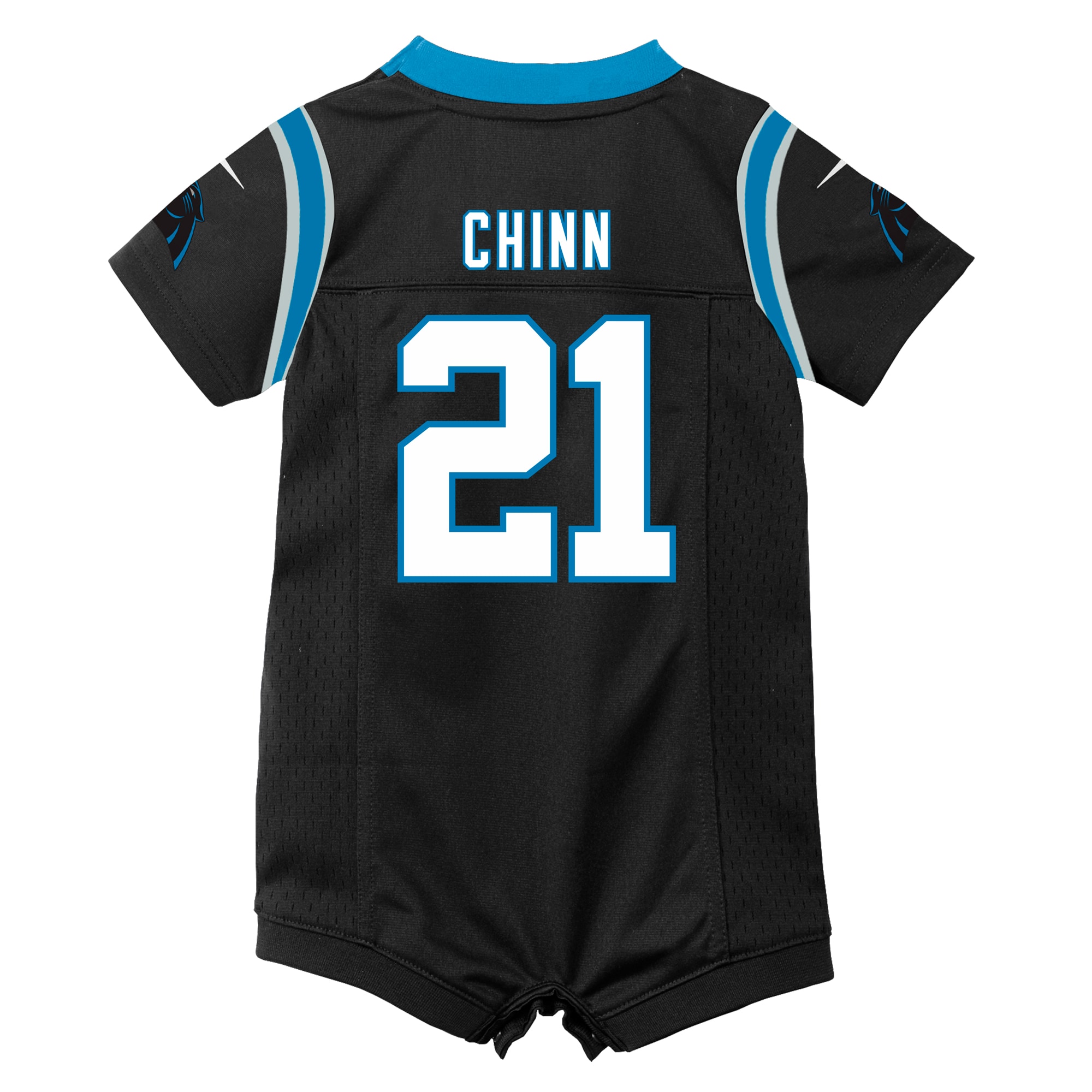jeremy chinn carolina panthers nike newborn romper game jersey black clowdercats shwvc.jpg