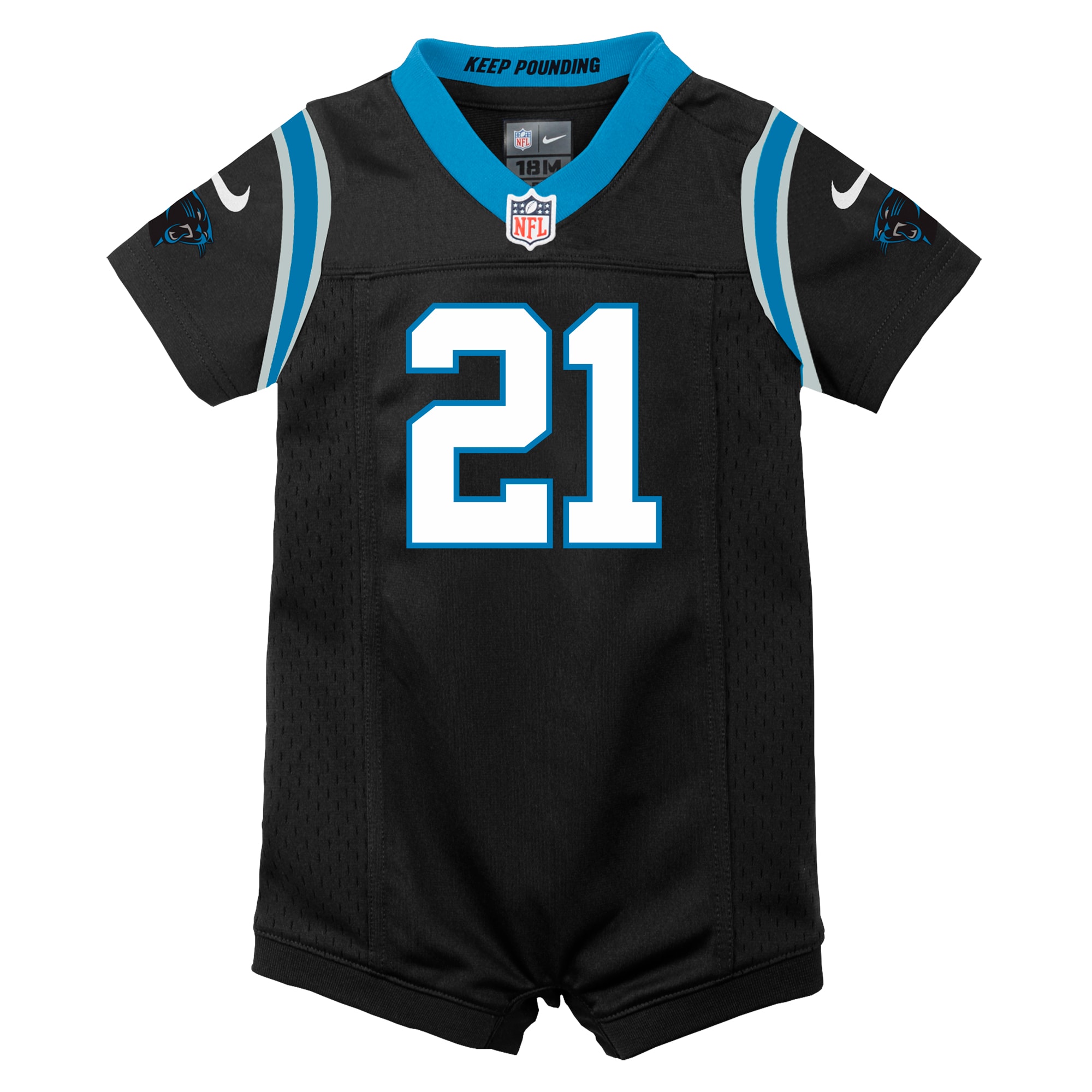 jeremy chinn carolina panthers nike newborn romper game jersey black clowdercats wp6vr.jpg