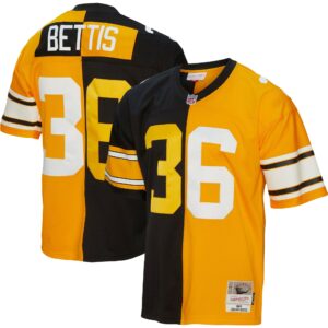 jerome bettis pittsburgh steelers mitchell ness 1996 split legacy replica jersey blackgold clowdercats acz8n.jpg
