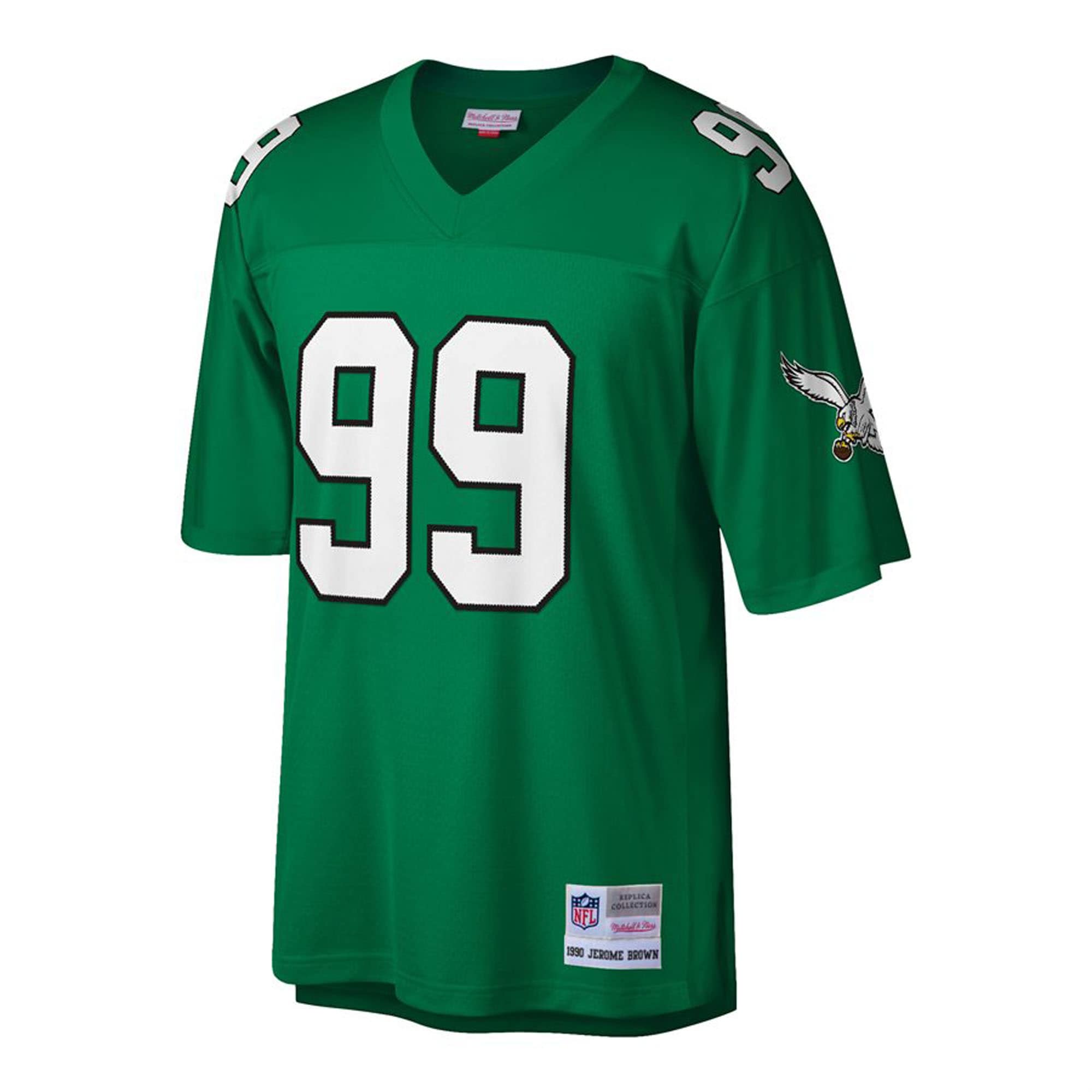 jerome brown philadelphia eagles mitchell ness big tall 1990 retired player replica jersey kelly green clowdercats imj7q.jpg