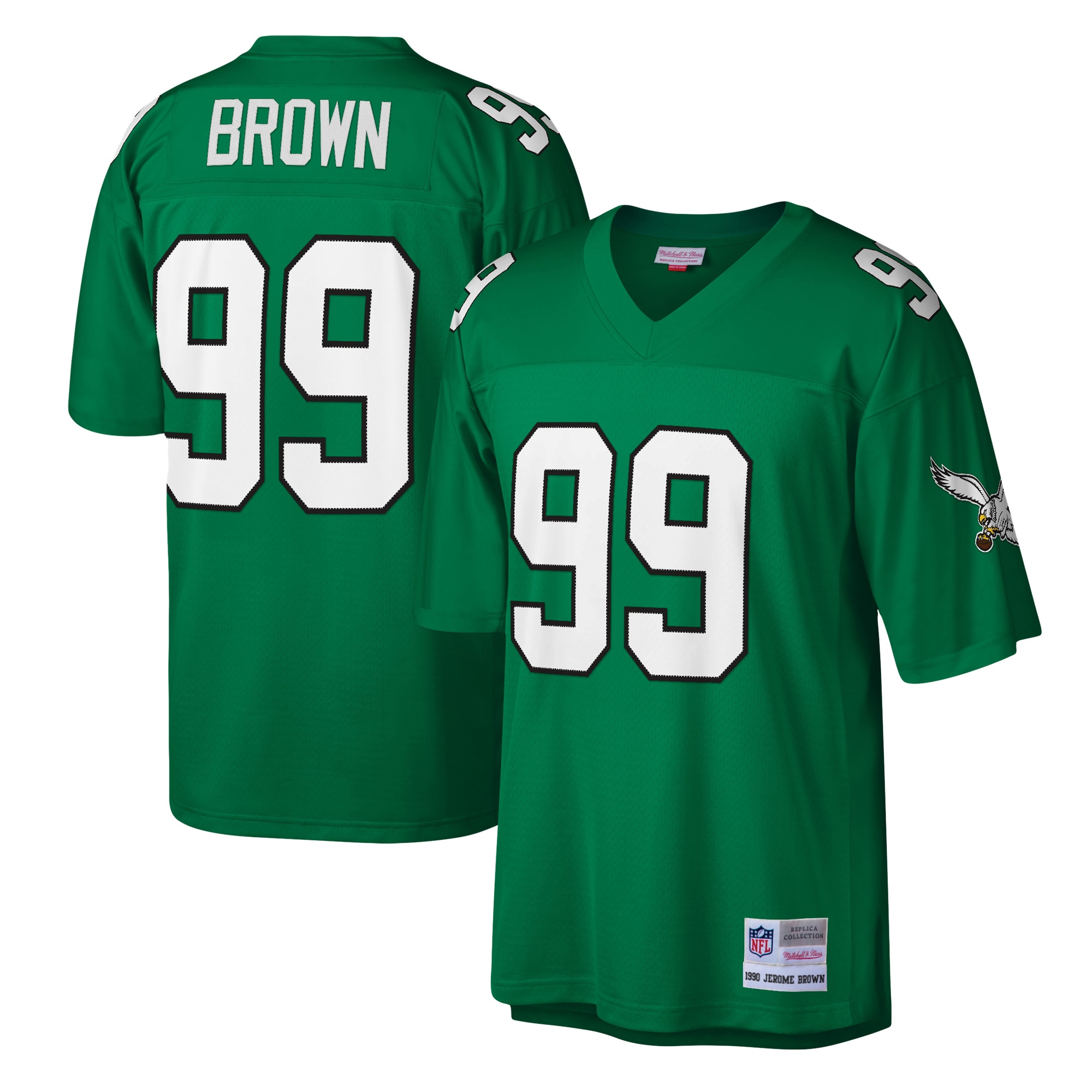 jerome brown philadelphia eagles mitchell ness legacy replica jersey kelly green clowdercats ndb8u.jpg