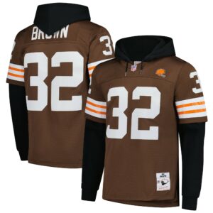 jim brown cleveland browns mitchell ness player name number hoodie legacy jersey brown clowdercats jc9af.jpg