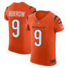 joe burrow cincinnati bengals nike vapor fuse elite jersey orange clowdercats cwxqj.jpg