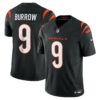 joe burrow cincinnati bengals nike vapor fuse limited jersey black clowdercats pleto.jpg
