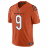 joe burrow cincinnati bengals nike vapor fuse limited jersey orange clowdercats aglfl.png