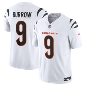 joe burrow cincinnati bengals nike vapor fuse limited jersey white clowdercats tv8wf.jpg