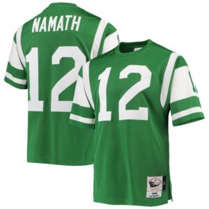 joe namath new york jets 1968 mitchell ness authentic throwback retired player jersey green clowdercats u4lvn.jpg