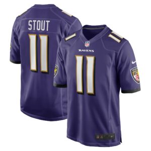 jordan stout baltimore ravens nike player game jersey purple clowdercats dkdxb.jpg