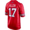 josh allen buffalo bills nike alternate game player jersey red clowdercats jue3a.jpg