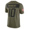 justin herbert los angeles chargers nike 2025 salute to service limited jersey olive clowdercats zjoz2.jpg