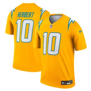 justin herbert los angeles chargers nike alternate charger power legend player performance top gold clowdercats zfj5t.jpg