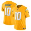 justin herbert los angeles chargers nike alternate charger power vapor fuse limited jersey gold clowdercats porfz.jpg