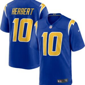 justin herbert los angeles chargers nike alternate game jersey royal clowdercats wxnvh.jpg