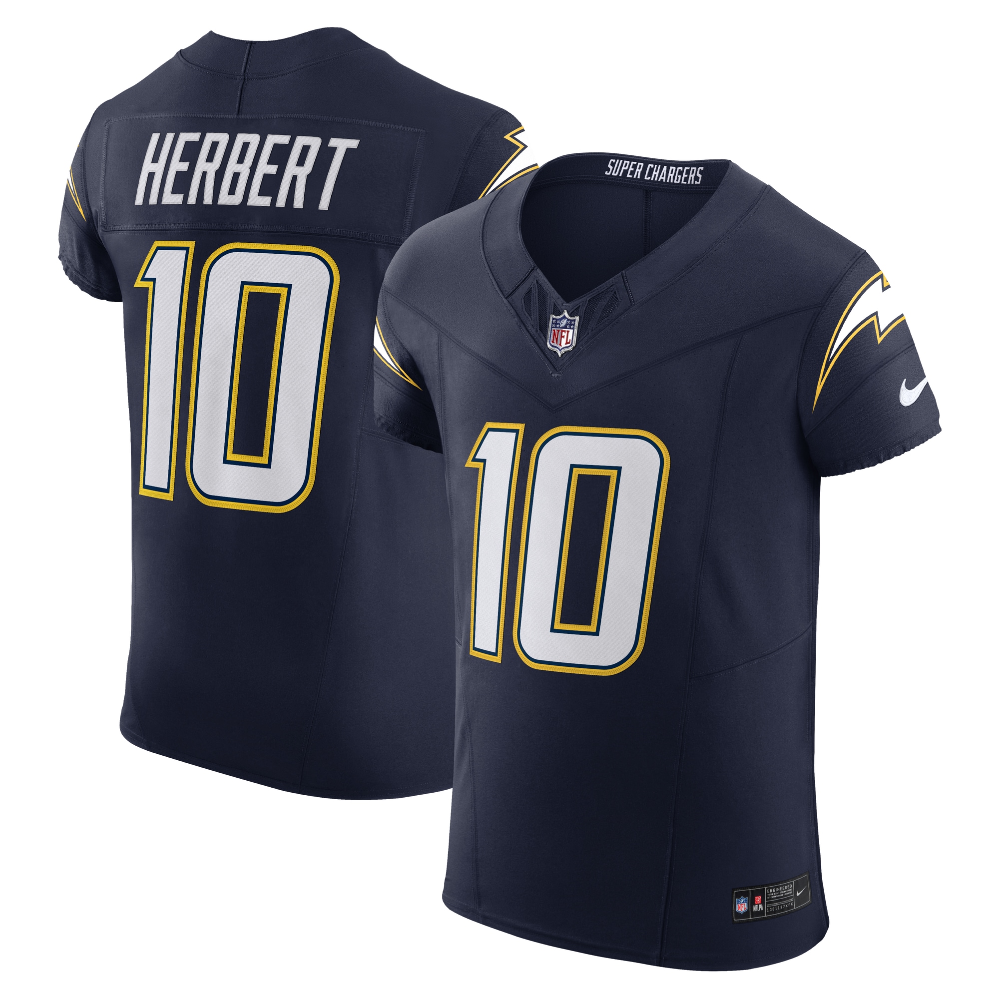 justin herbert los angeles chargers nike alternate super chargers vapor fuse elite jersey navy clowdercats a6dyb.jpg