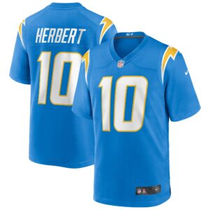 justin herbert los angeles chargers nike player game jersey powder blue clowdercats z49qj.jpg