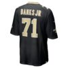 kelvin banks jr new orleans saints nike 2025 nfl draft first round pick game jersey black clowdercats tyg9d.jpg