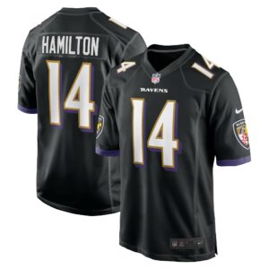 kyle hamilton baltimore ravens nike player game jersey black clowdercats jrwc2.jpg