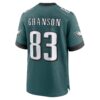 kylen granson philadelphia eagles nike team game jersey midnight green clowdercats umyal.jpg