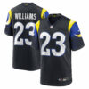 kyren williams los angeles rams nike 2025 rivalries collection game jersey midnight blue clowdercats 4kaom.jpg