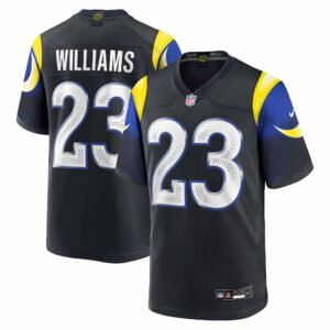 kyren williams los angeles rams nike 2025 rivalries collection game jersey midnight blue clowdercats 4kaom.jpg