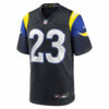 kyren williams los angeles rams nike 2025 rivalries collection game jersey midnight blue clowdercats p7hmt.jpg