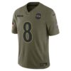 lamar jackson baltimore ravens nike 2025 salute to service limited jersey olive clowdercats qqg1s.jpg