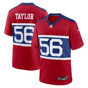 lawrence taylor new york giants nike alternate retired player game jersey century red clowdercats bj6mf.jpg