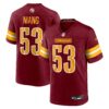 lucas niang washington commanders nike team game jersey burgundy clowdercats lnzo5.jpg