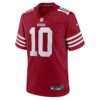 mac jones san francisco 49ers nike team game jersey scarlet clowdercats zdogj.jpg