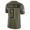 michael penix jr atlanta falcons nike 2025 salute to service limited jersey olive clowdercats mm8vs.jpg
