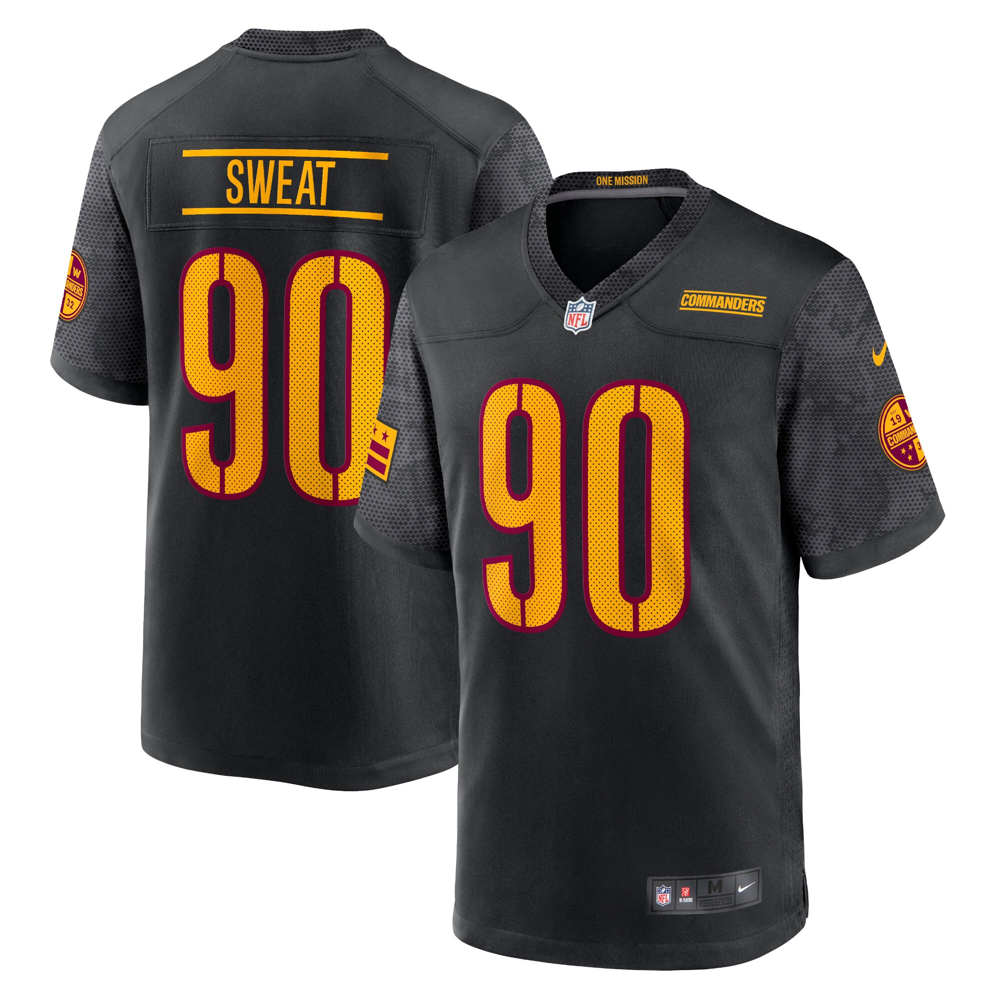 montez sweat washington commanders nike alternate game jersey black clowdercats pes0t.jpg