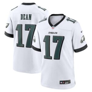 nakobe dean philadelphia eagles nike white game jersey white clowdercats rzhvk.jpg