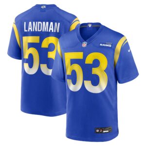 nate landman los angeles rams nike team game jersey royal clowdercats hijda.jpg
