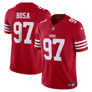 nick bosa san francisco 49ers nike vapor fuse limited jersey scarlet clowdercats cue7d.jpg