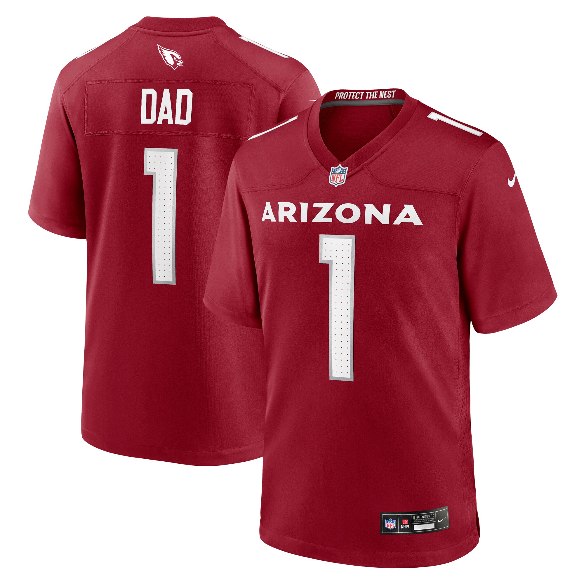 number 1 dad arizona cardinals nike game jersey cardinal clowdercats reaum.jpg