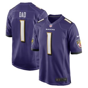 number 1 dad baltimore ravens nike game jersey purple clowdercats v5pnr.jpg