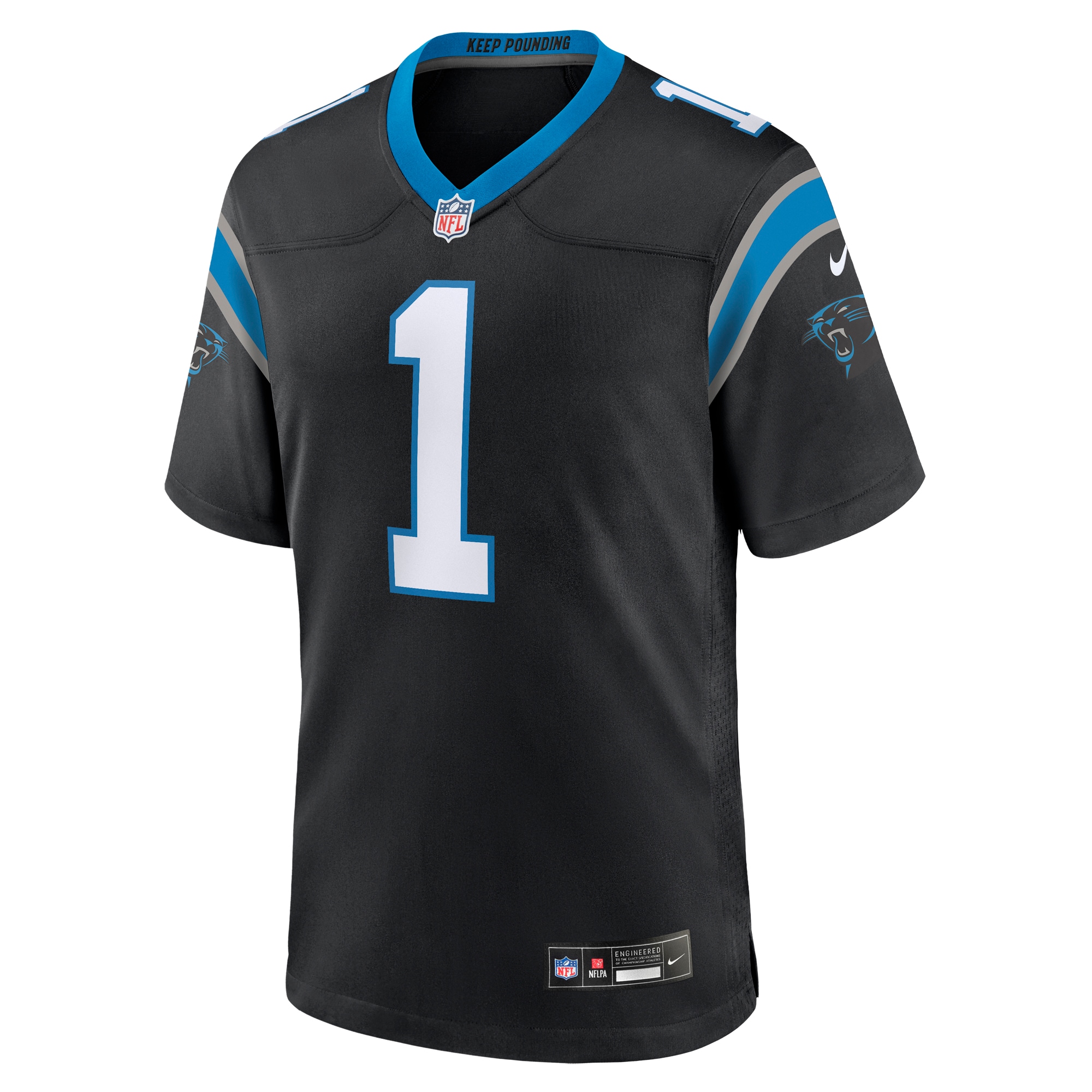 number 1 dad carolina panthers nike game jersey black clowdercats 7rdvy.jpg
